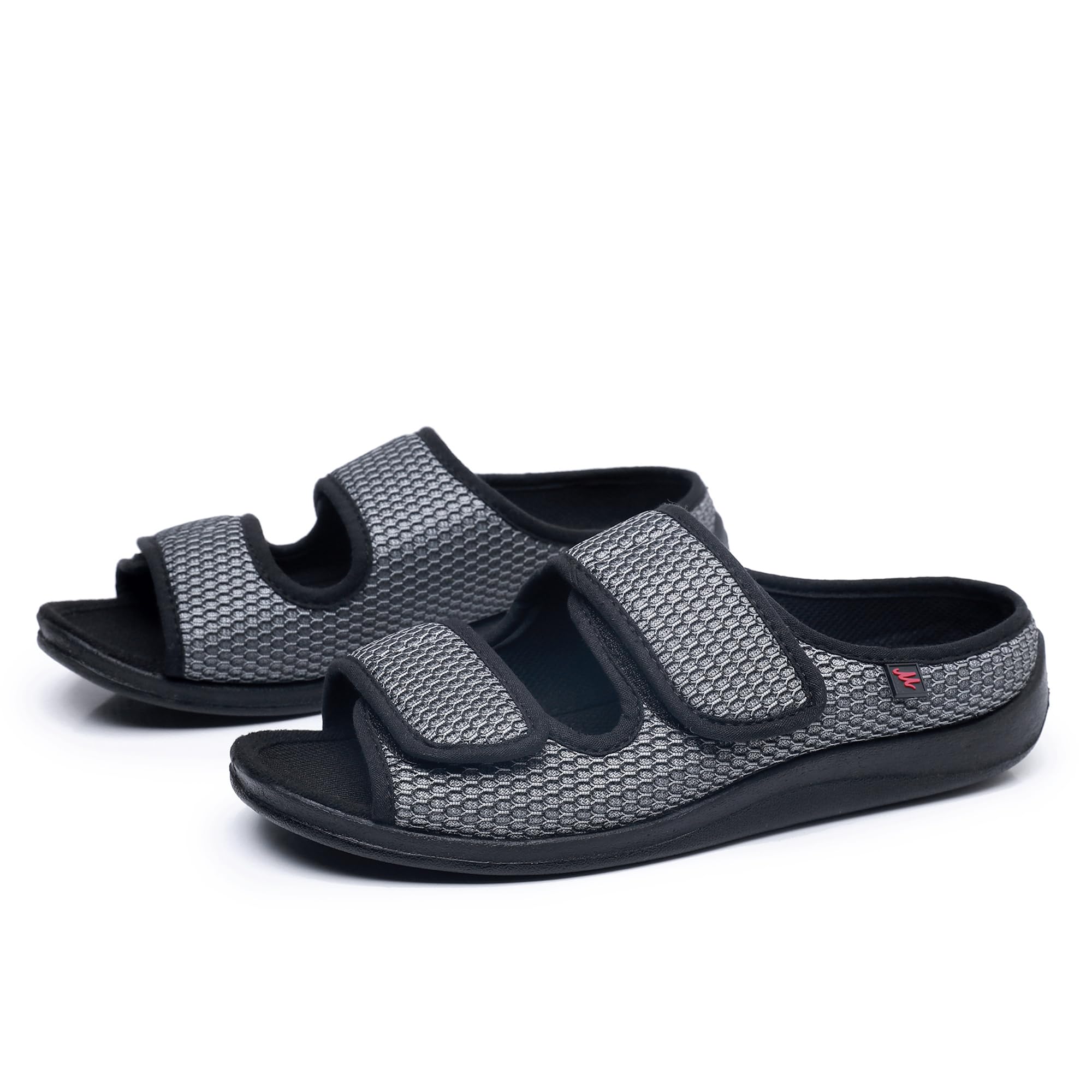 Sandalias Hombre Mujer Zapatillas de Estar por casa Zapatos Diabéticos Antideslizante Zapatillas Ortopédica para Ensanchar Respirable Ajustable Artritis Edema Zapatos Hinchados