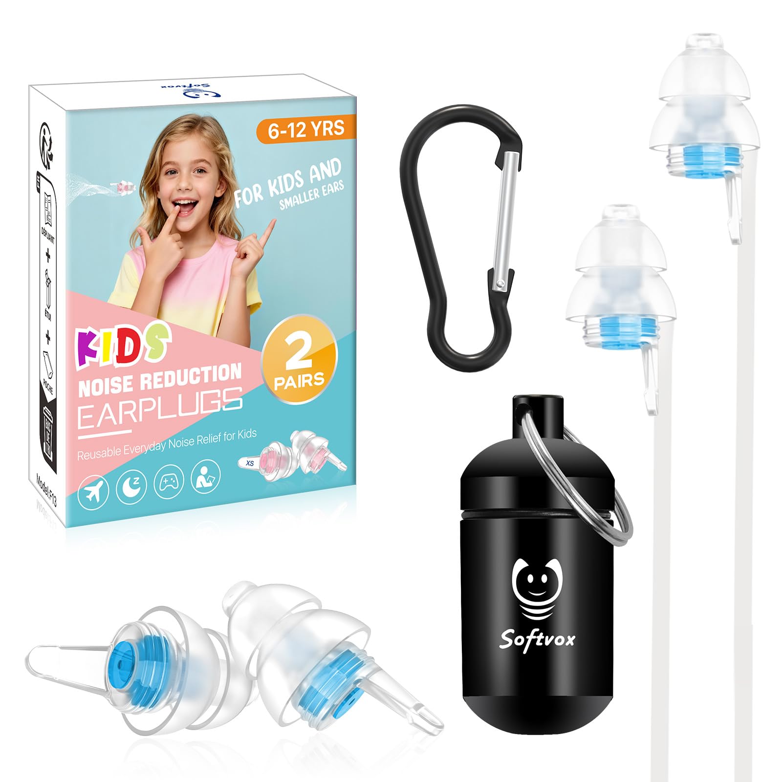 softvox Kids Ear Plugs 2 Pair