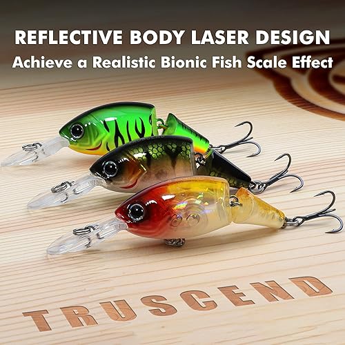 Miniatura 84 de TRUSCEND Swimmax - Señuelos de pesca realistas para agua salada y agua dulce, para trucha lucioperca, lucio, salmón azul, cebo, pesca de lubina, A-4
