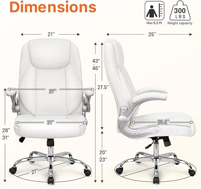 Silla De Oficina Ergonómica Ejecutiva Con Apoyabrazos Ajusta miniatura 3