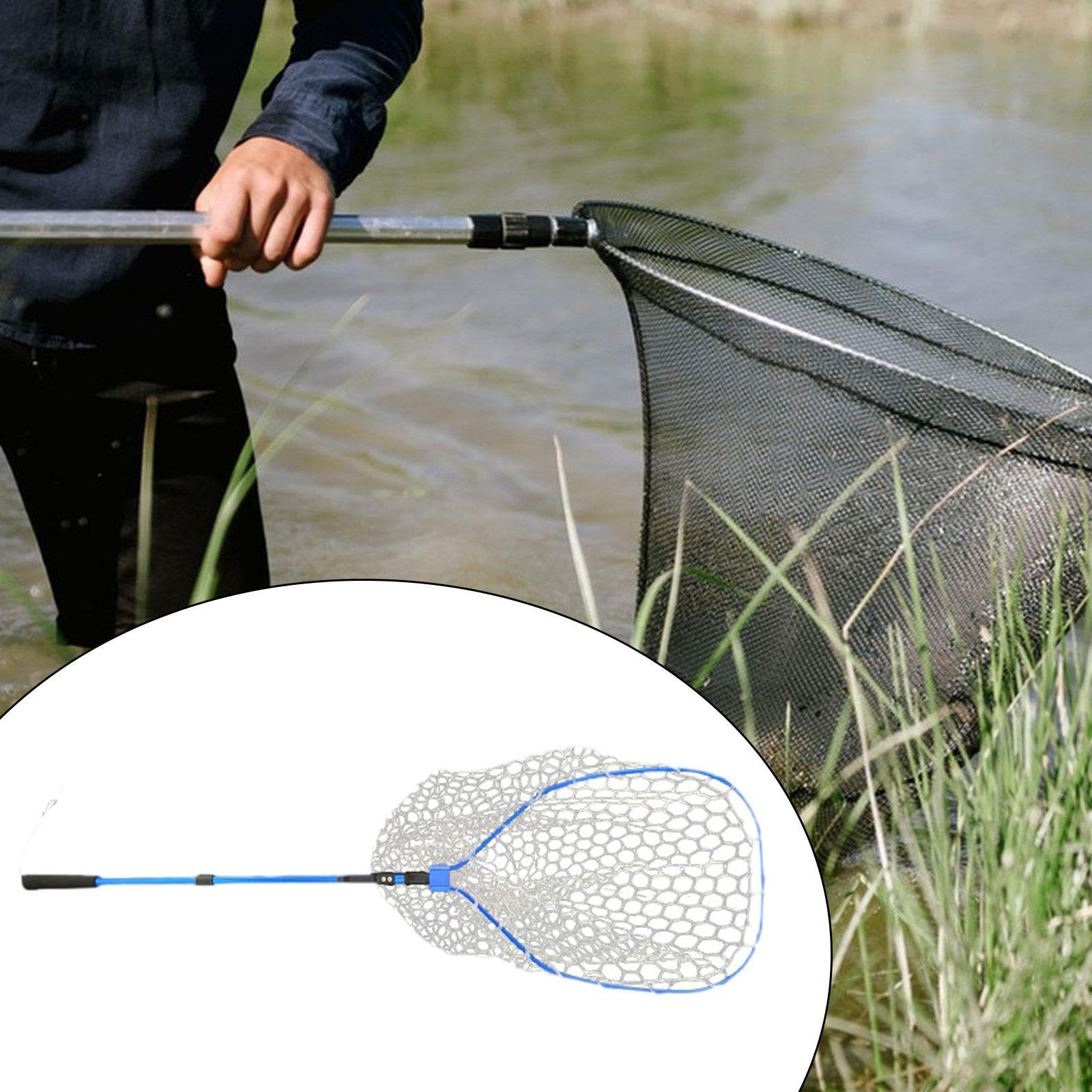 Red de Pesca Plegable de Secado Rápido con Agarre Antideslizante, Red para Liberar Peces para Hombres Y Mujeres Al Aire Libre.