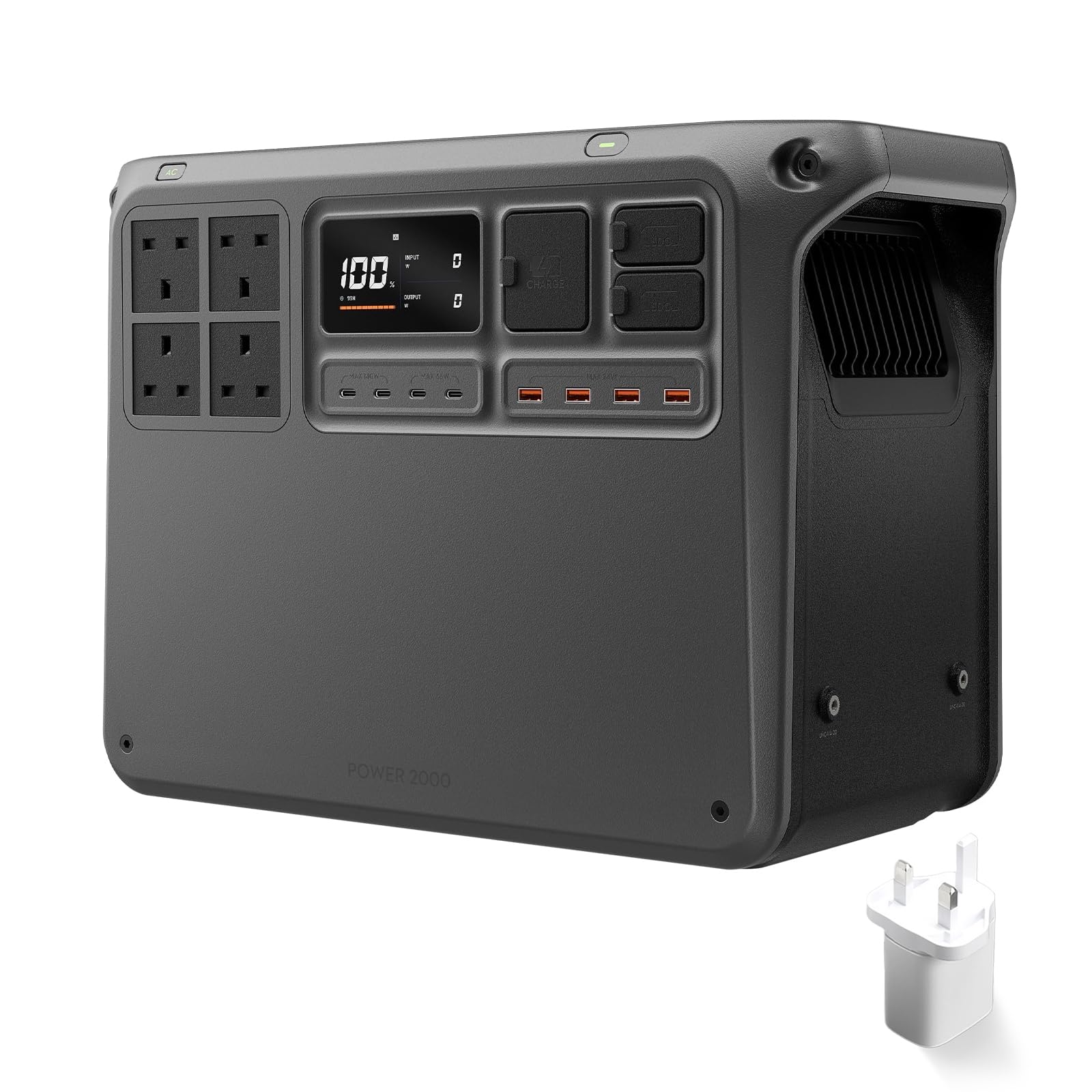 DJI Power 2000 Portable Power Station, 2048Wh LFP Battery, Compact Size, 3000W Stable Output, 0-80% Recharge in 45 Mins, Electric Generator for Home, Camping & RVs, Off-Grid — view 12