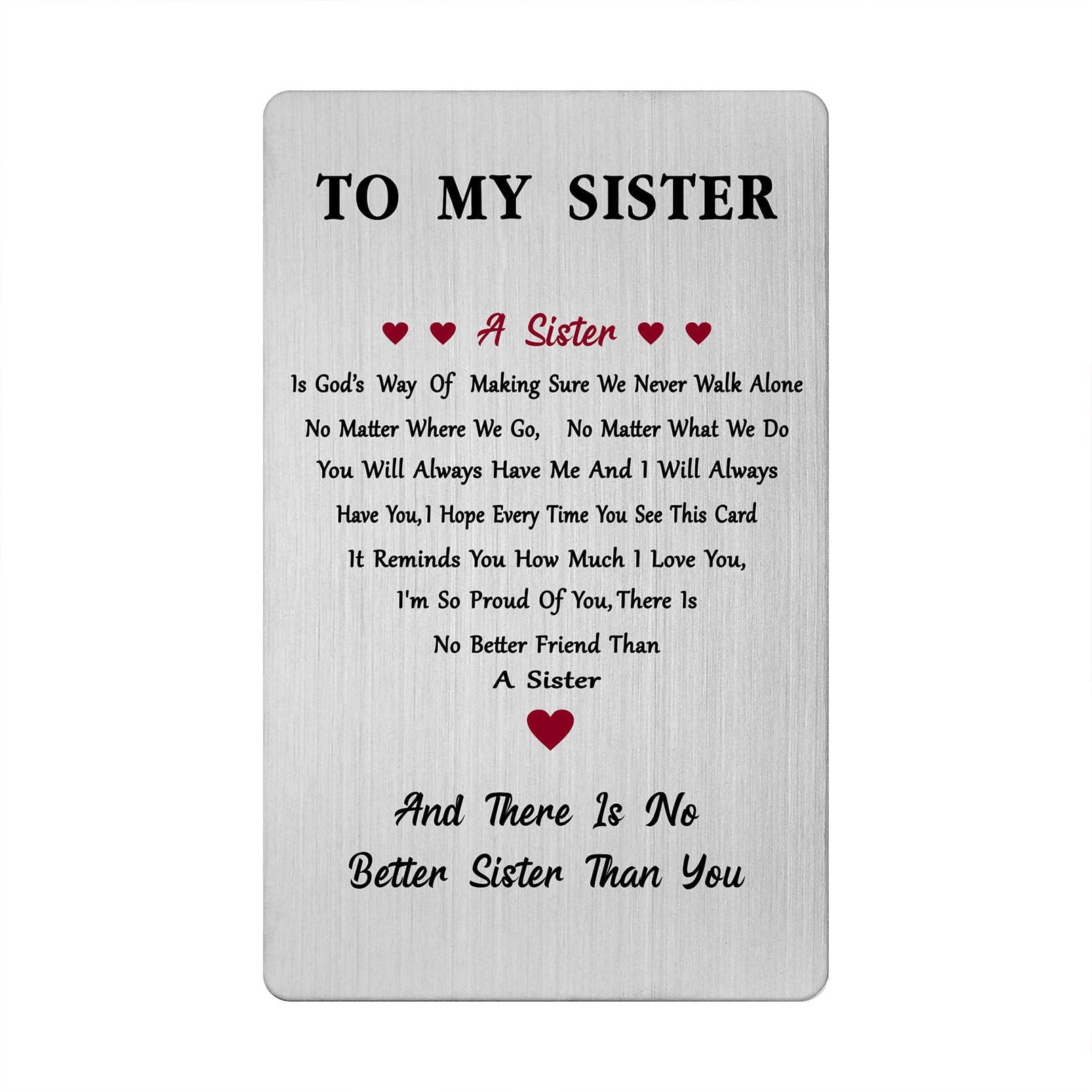 Viayen Valentines Day Card for Sister - to My Sister Birthday Wedding Mother's Day Graduation Easter Card from Brother