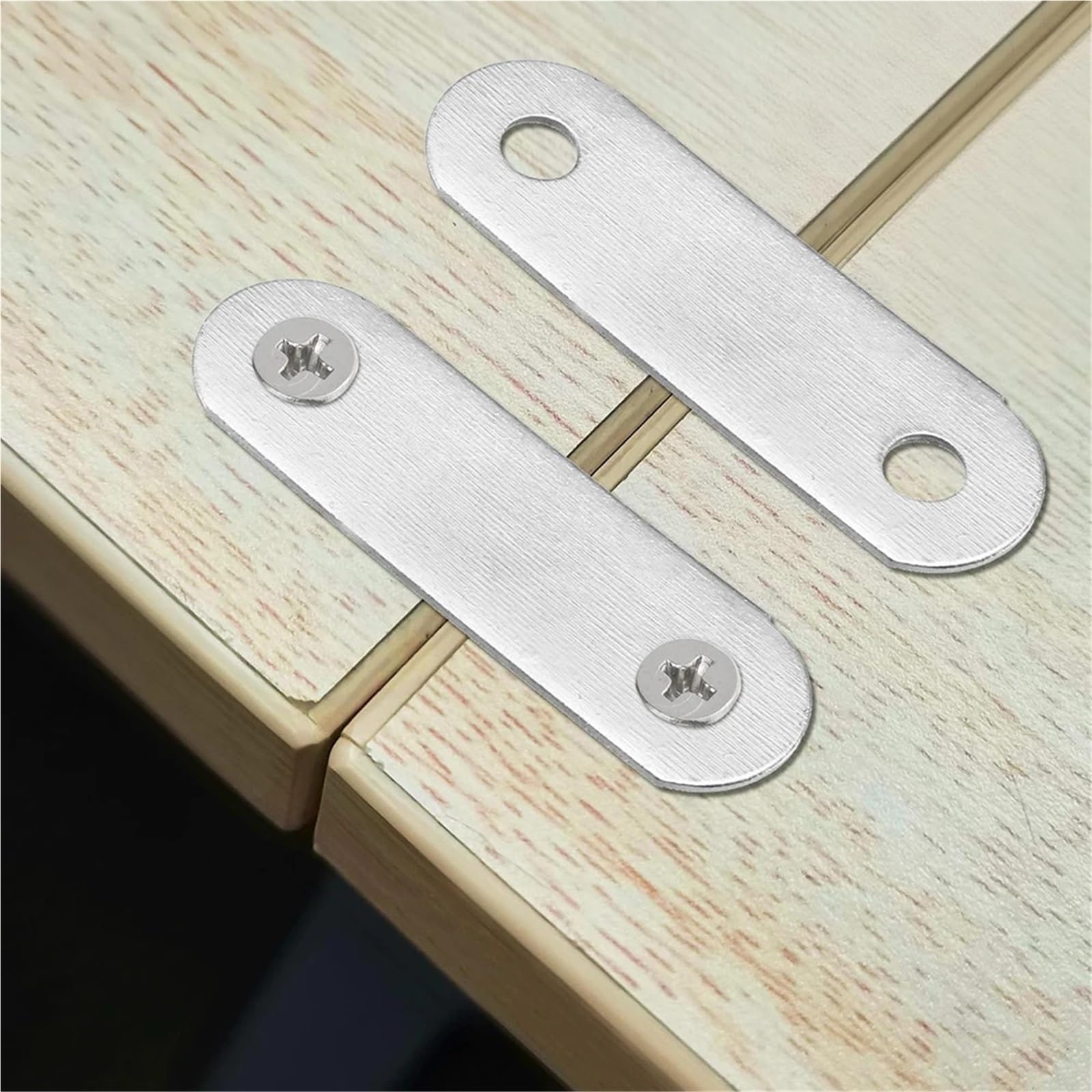 Staffe Angolari Da 10 Pezzi In Acciaio Inossidabile For Furniture | Riparazione diritta Piatta Fissaggio dritto Staffe diritte Codice angolo a un carattere(56x16mm)