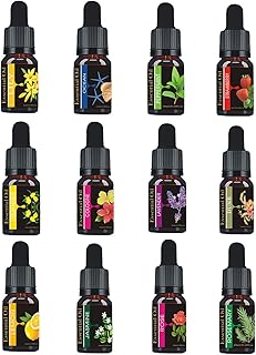 Pure Essence Oil Water Soluble Aromatherapy Oil Fragrant Oil for Aroma Diffuser Humidifier Aroma Expander 12 Bottle Per 10ML Elitzia ETMS016