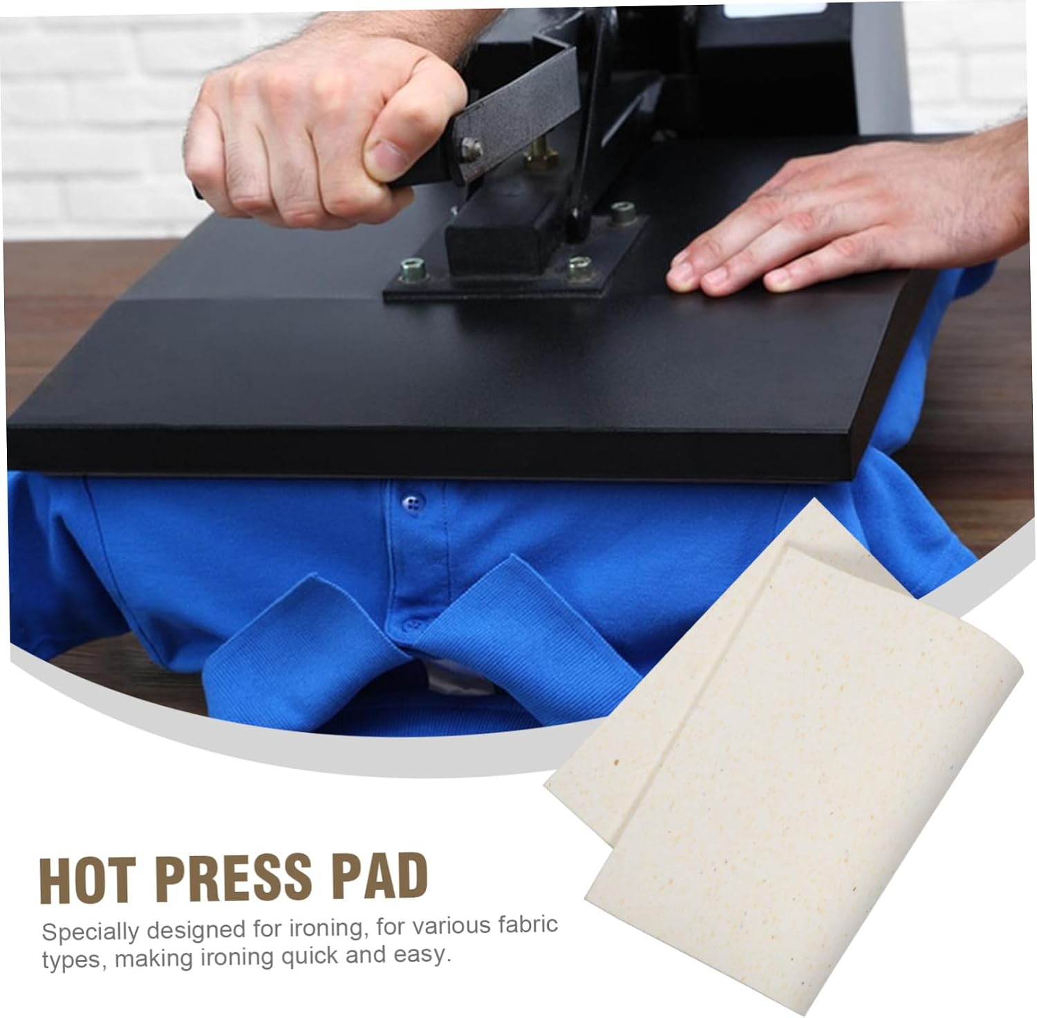HEALSOPTHY High Temperature Thermal Sponge Pad for Heat Press Machines Insulation Mat for All Fabrics Reliable Protection Against Heat Damage Durable Performance