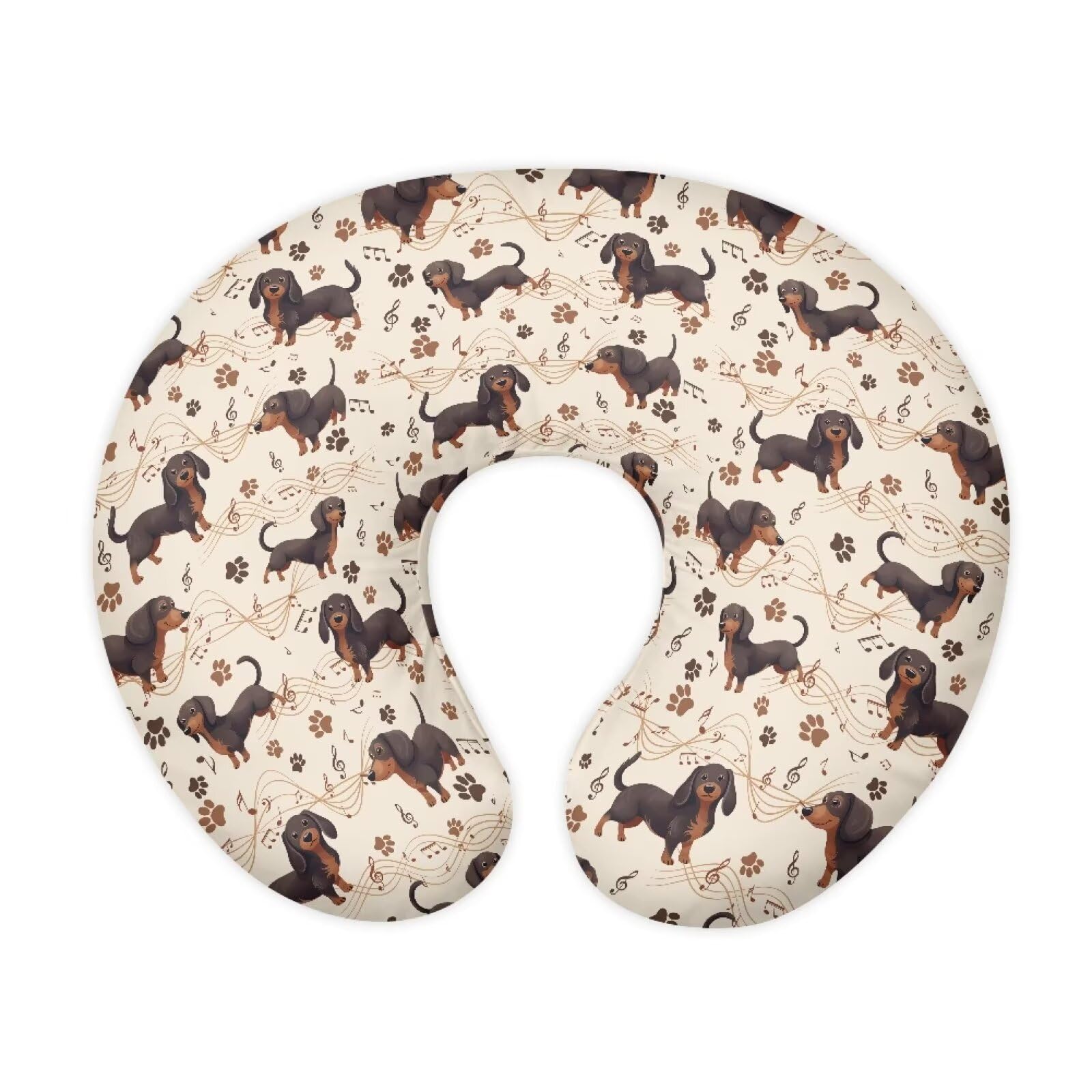 XXQGOMG Nursing Pillow Cover Dog Print Breast Feeding Pillows for Babies Boys & Girls Soft Breathable Nursing Pillow Case U Shaped Nursing Pillow Slipcovers for Breastfeeding Mom