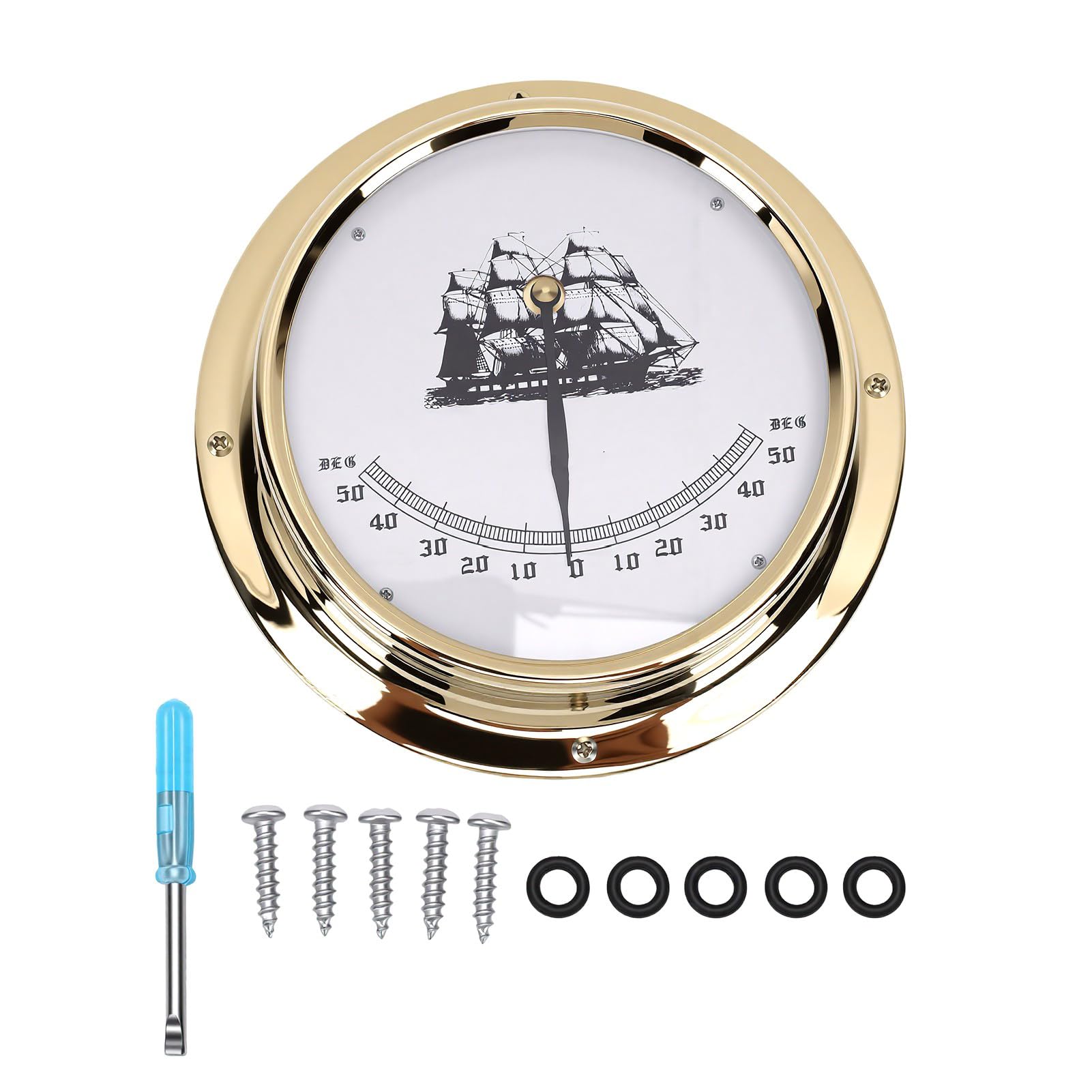 Sorandy Clinómetro Marino con Diseño de Reloj para Barcos