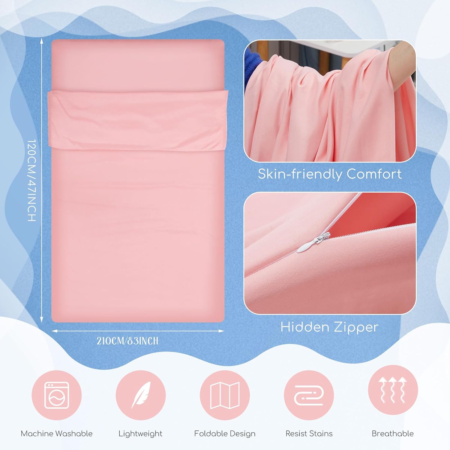 Irenare Self Tan Sleep Sack Reusable Body Self Tanners Lightweight Breathable Tanning Sleeping Sac for Bed Travel Sleeping Bag