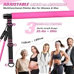 HPYGN Pilates Bar Kit with Resistance Bands, Pilates Equipment, Adjustable Multifunctional Bar for Women & Men, Squats Exercise Equipment for Hip, Legs, Back, Arm, Yoga, Home Gym Strength Training