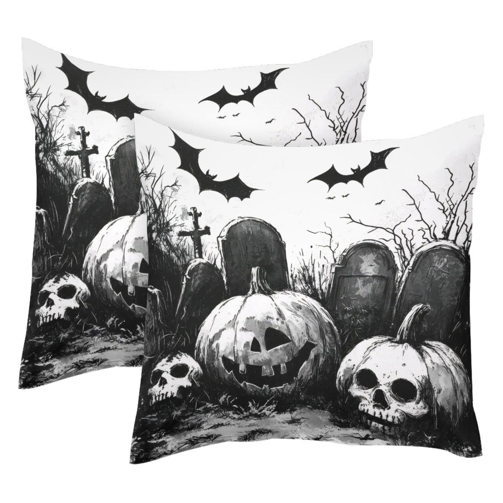 Housses de coussin d'Halloween lavables pour changer de décoration facilement sans encombrer