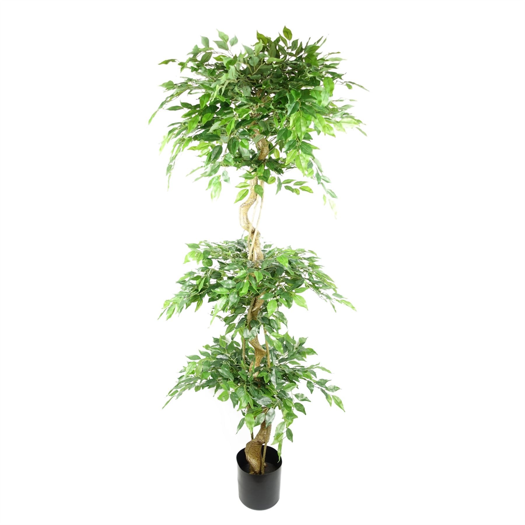 Botanik Ficus Triple Ball Artificial Tree 6ft Black/Green