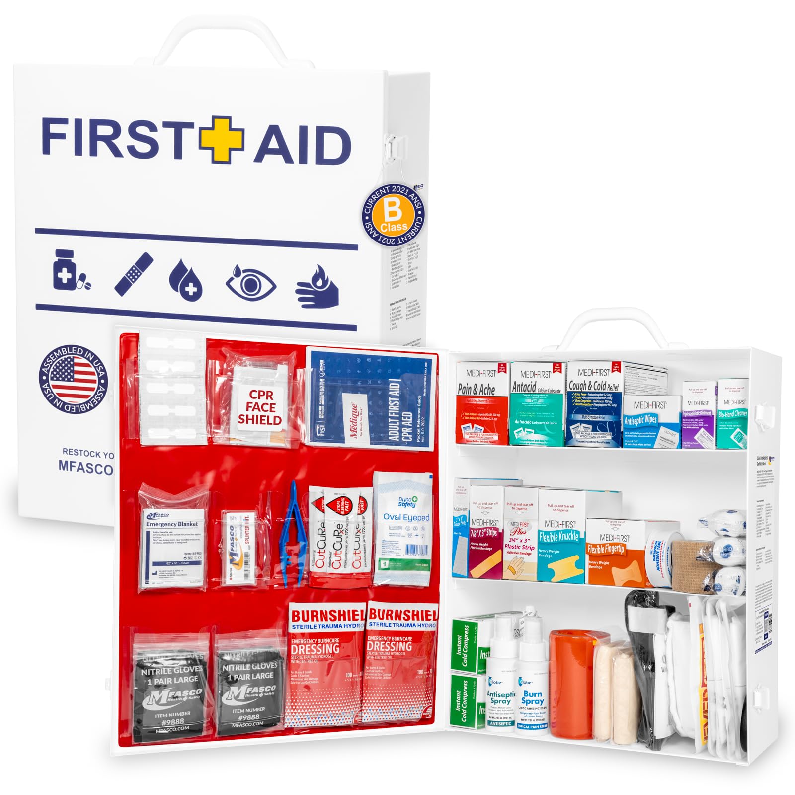 FD TREATMENT 6本セット Amazon.com: MFASCO 2021 ANSI/OSHA Compliant First Aid Kit - Large