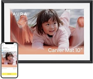 Aura Carver Mat 10.1" HD WiFi Digital Picture Frame - Wirecutter's Best Gift Frame, Unlimited Free Storage, Easy App Setup No Fees