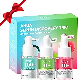 ANUA Serum Discovery Trio, Mini Face Serum Travel Size Kit with Hyaluronic Acid, Niacinamide & Azelaic Acid, Hydrating Soothing Gift Set for Women, Korean Skincare Set -10ml/0.33fl.oz × 3EA