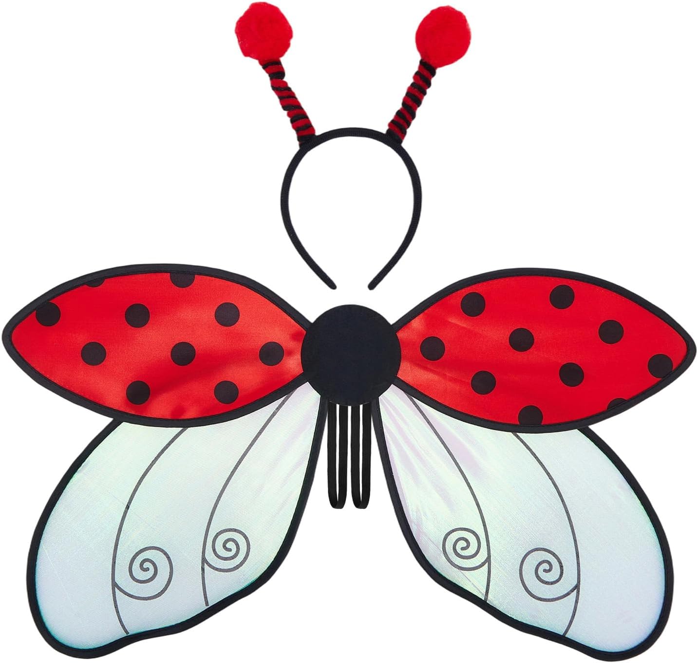 Halloween Ladybug Costumes Bumble Bee Wings and Headband Set Costume Accessories for Women