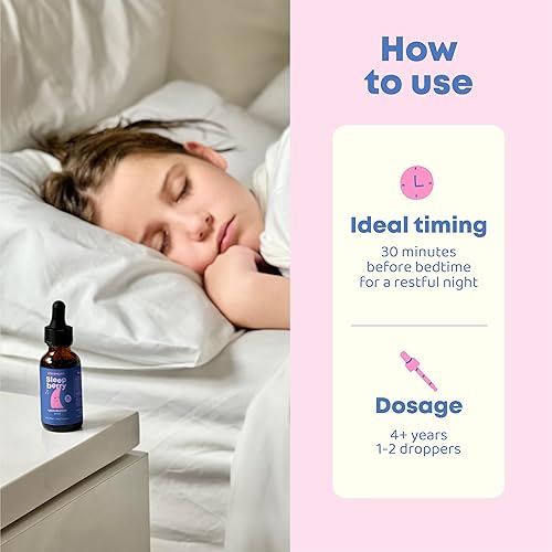 Miniatura 12 de SleepBerry Melatonina líquida para niños, ayuda natural para dormir con saúco y vitamina D, estimula el sistema inmunológico mientras duermen (1