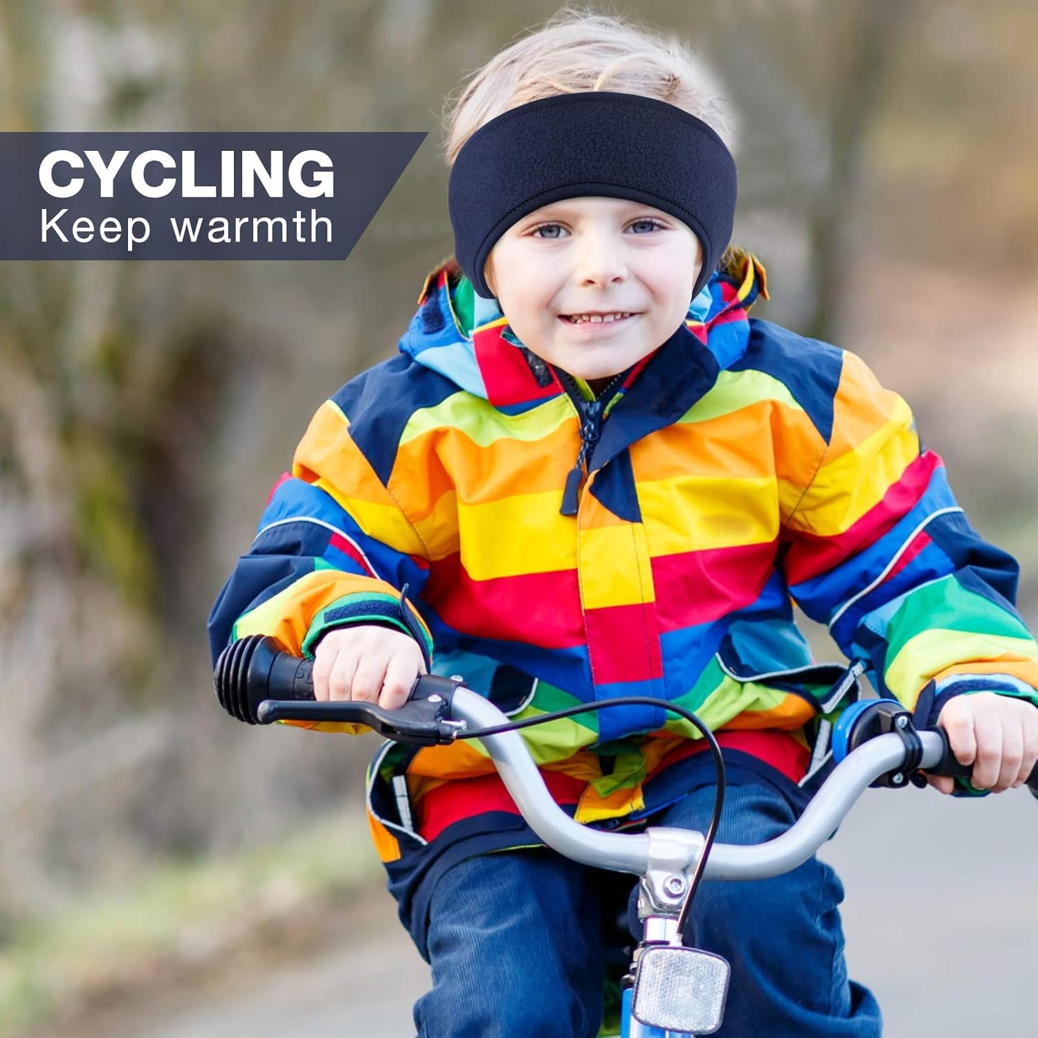 Syhood 4 Pieces Kids Fleece Headband Winter Ear Headbands Warmer Ear Muff for Child Outside Sporting Running - Image 5