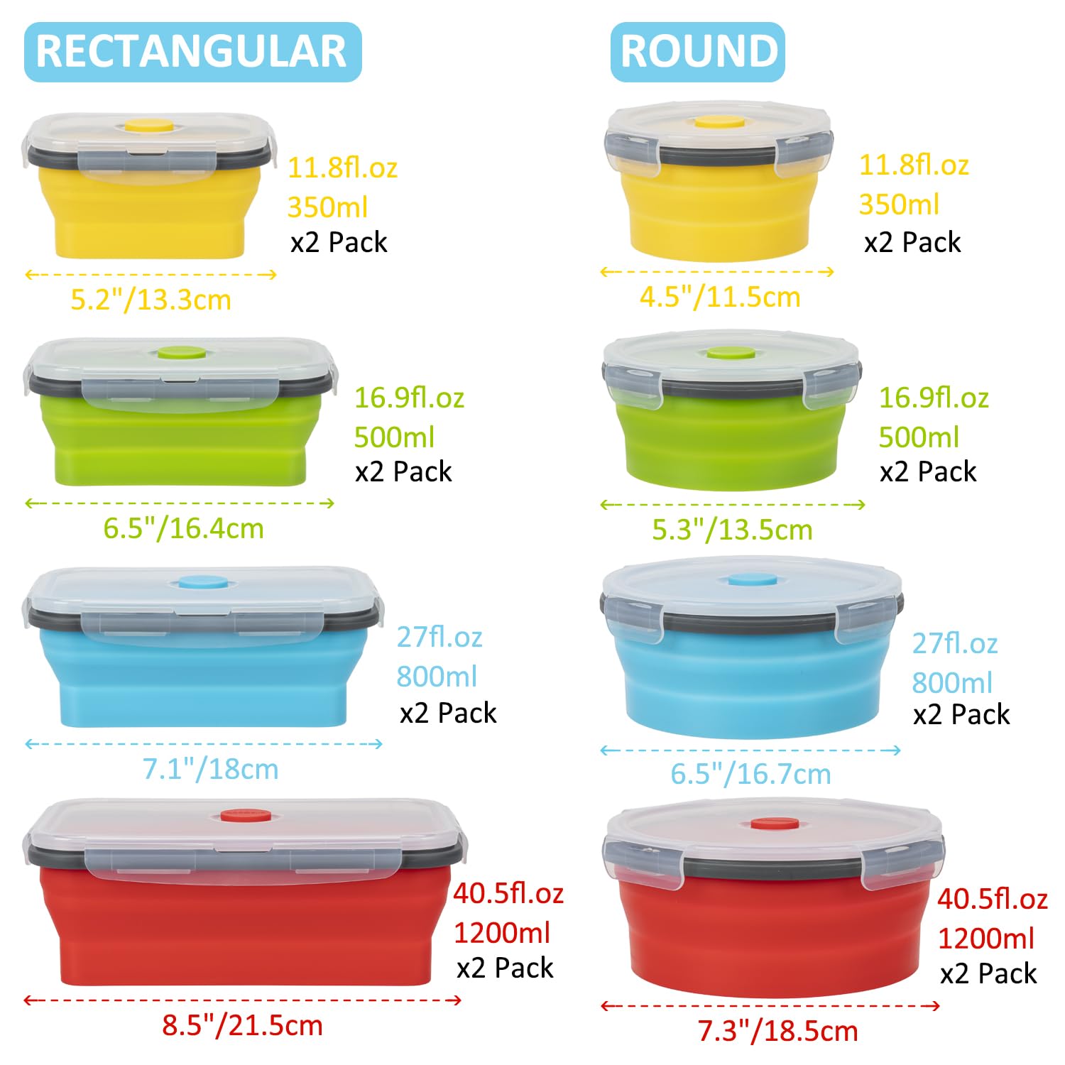 Sacchetti per alimenti in silicone, riutilizzabili, con chiusura a cerniera, adatti per congelatore, microonde, forno e lavastoviglie, design autoportante