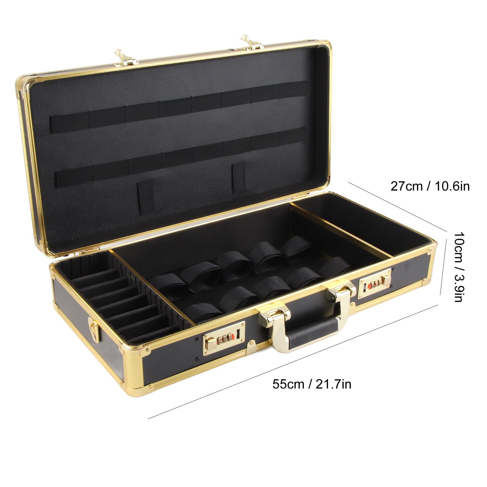 Beauty Fryzjer Case Przenośny Schowek na Narzędzia Fryzjerskie Grzebień Maszynka do Strzyżenia Włosów Nożyczki Organizator Etui na Hasło Futerał do Przechowywania w Wystarczającej Ilości Miejsca