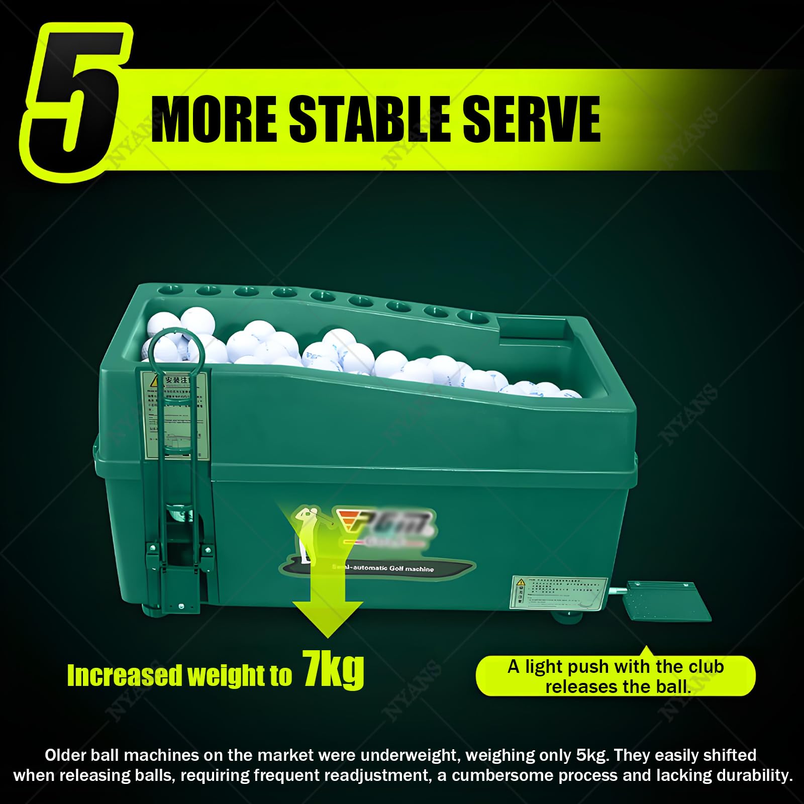 NYANS Dispensador Automático De Pelotas De Golf Sin Electricidad, Herramienta De Entrenamiento De Golf, para Varios Lugares De Juego (No Incluye Palos) Grey