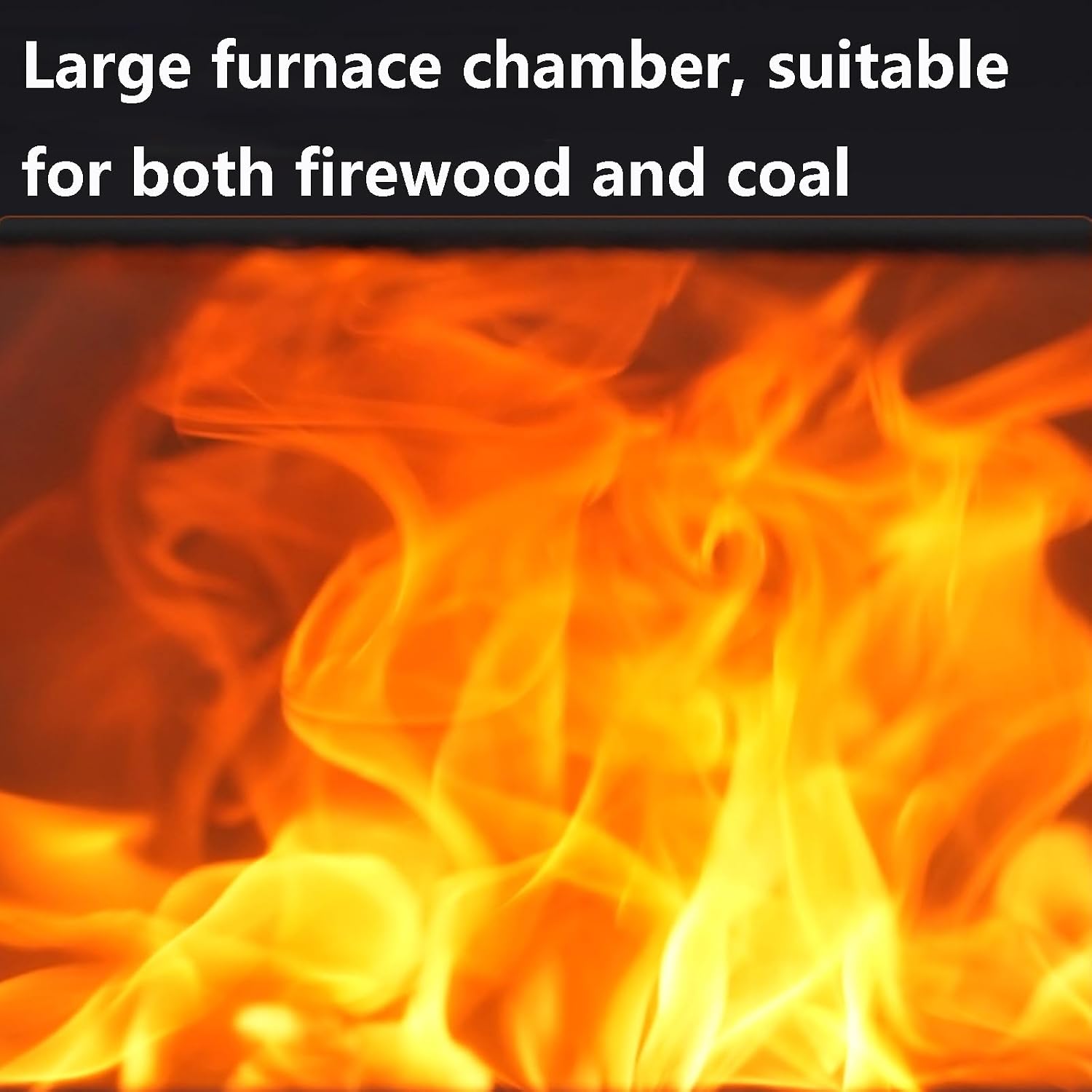 Multifunctional Heating Stove, Foldable Removable Side Shelves & Viewing Window, Burns Wood & Coal For Home Heating & Outdoor Camping Grilling(30 * 40 * 50cm)