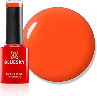 Bluesky Gel Nail Polish, Orange Zest, Mini, Neon05, Orange, Pumpkin, Long Lasting, Chip Resistant, 5ml (Requires Drying Under UV LED Lamp)