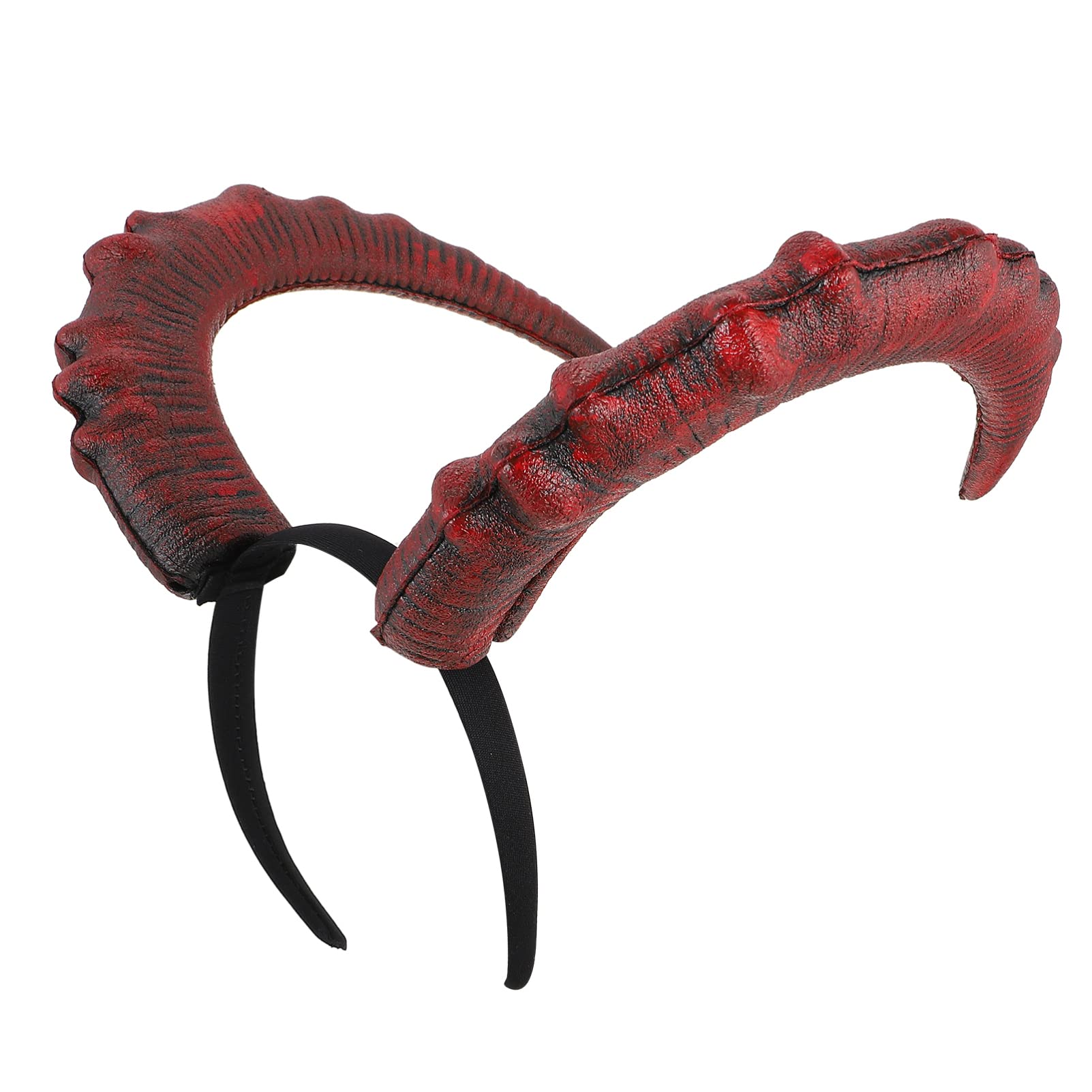 Ciieeo Devil Horn Headdress, Dark Red Horn Headband for Carnival Party Costume Prop Halloween Festival Headwear
