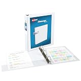 Avery® Showcase 3 Ring Binder, 1.5" Slant Rings, 1 White Binder – view 2