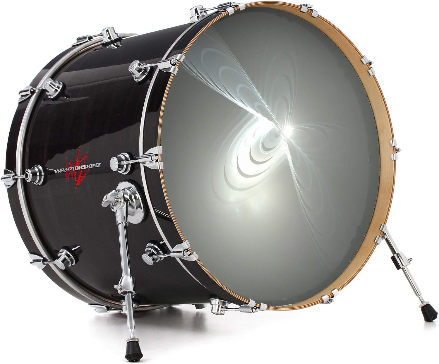 Vinyl Skin Decal Wrap for 22" Bass Kick Drum Head Ripples Of Light - DRUM HEAD NOT INCLUDED