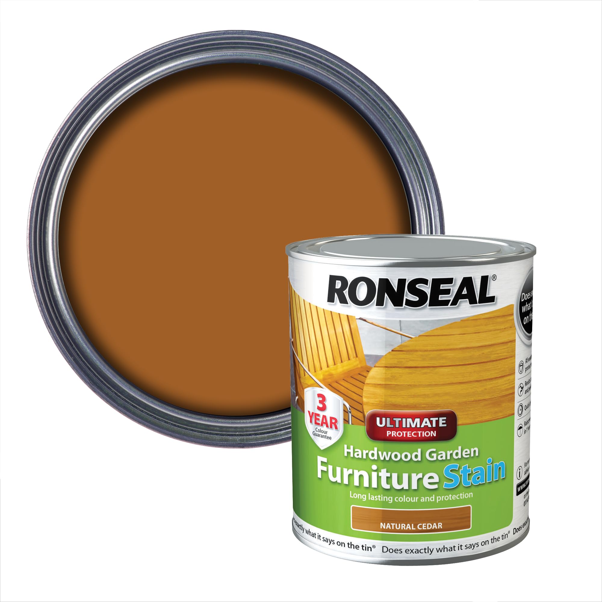 Ronseal HWFSNC750 Teinte pour meubles en bois dur Cèdre naturel 750 ml