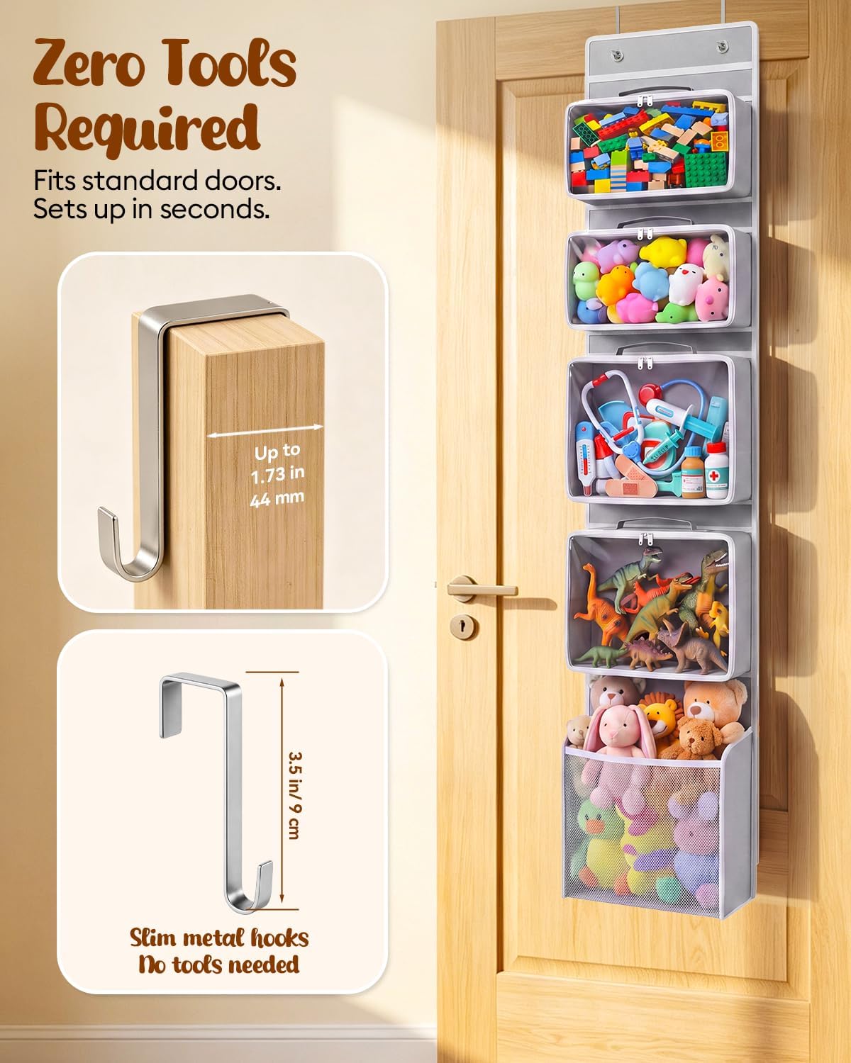 Over the Door Storage, Over the Door Toy Organizer, Hanging Toy Storage image 4