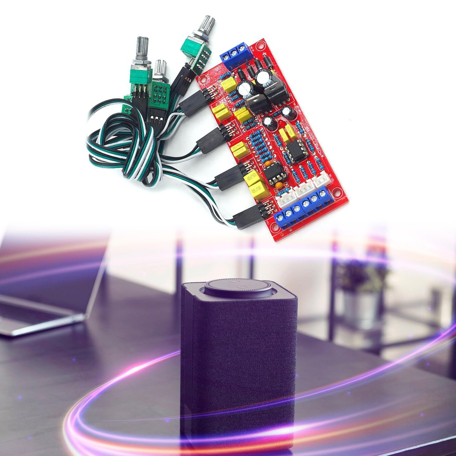 Auditory Preamp Module NE5532 Double Chip Tone Board with Customizable Treble Midrange Bass Preamplifier