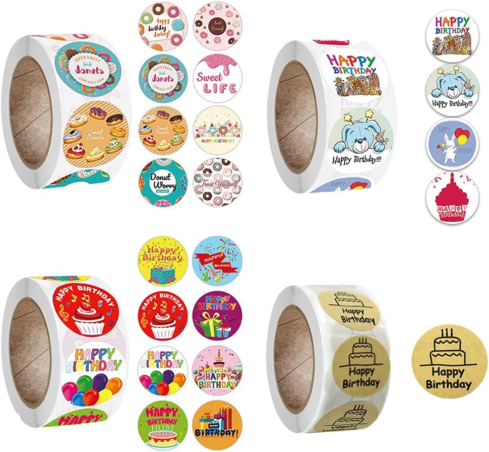 Happy Birthday Stickers for Children 2000 Pcs Personalised Stickers