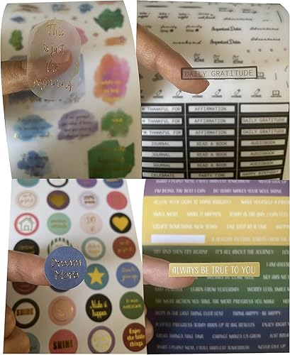 Miniatura 5 de Calcomanías para planificador estético, más de 750 calcomanías para agenda, calcomanías motivacionales para diario, calendario, álbum de recortes,