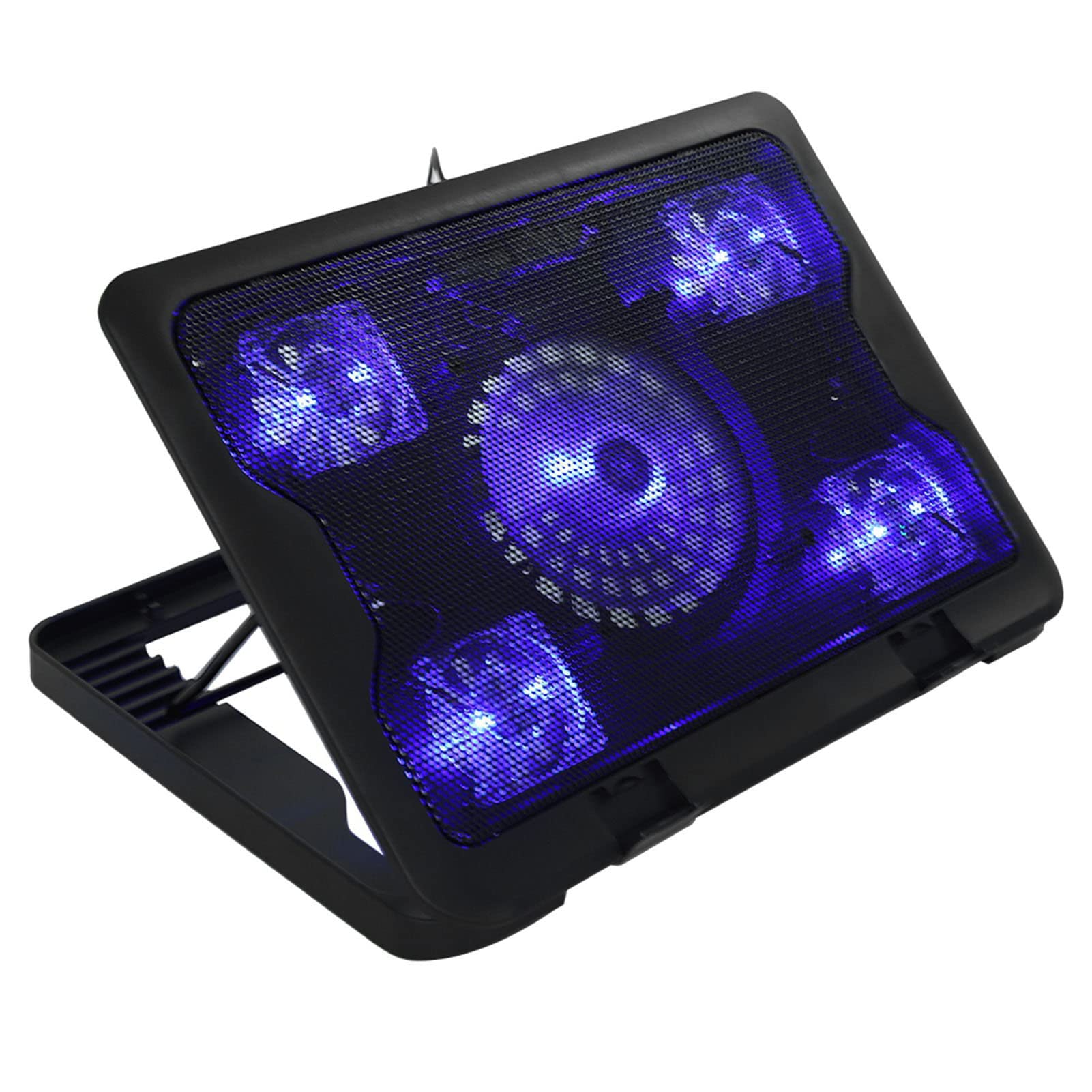 Mingzhe Tappetino di Raffreddamento Portatile Ultra Sottile per Laptop con 5 Ventole Silenziose per Giocatori e Professionisti, Design Ergonomico Alimentato Tramite USB