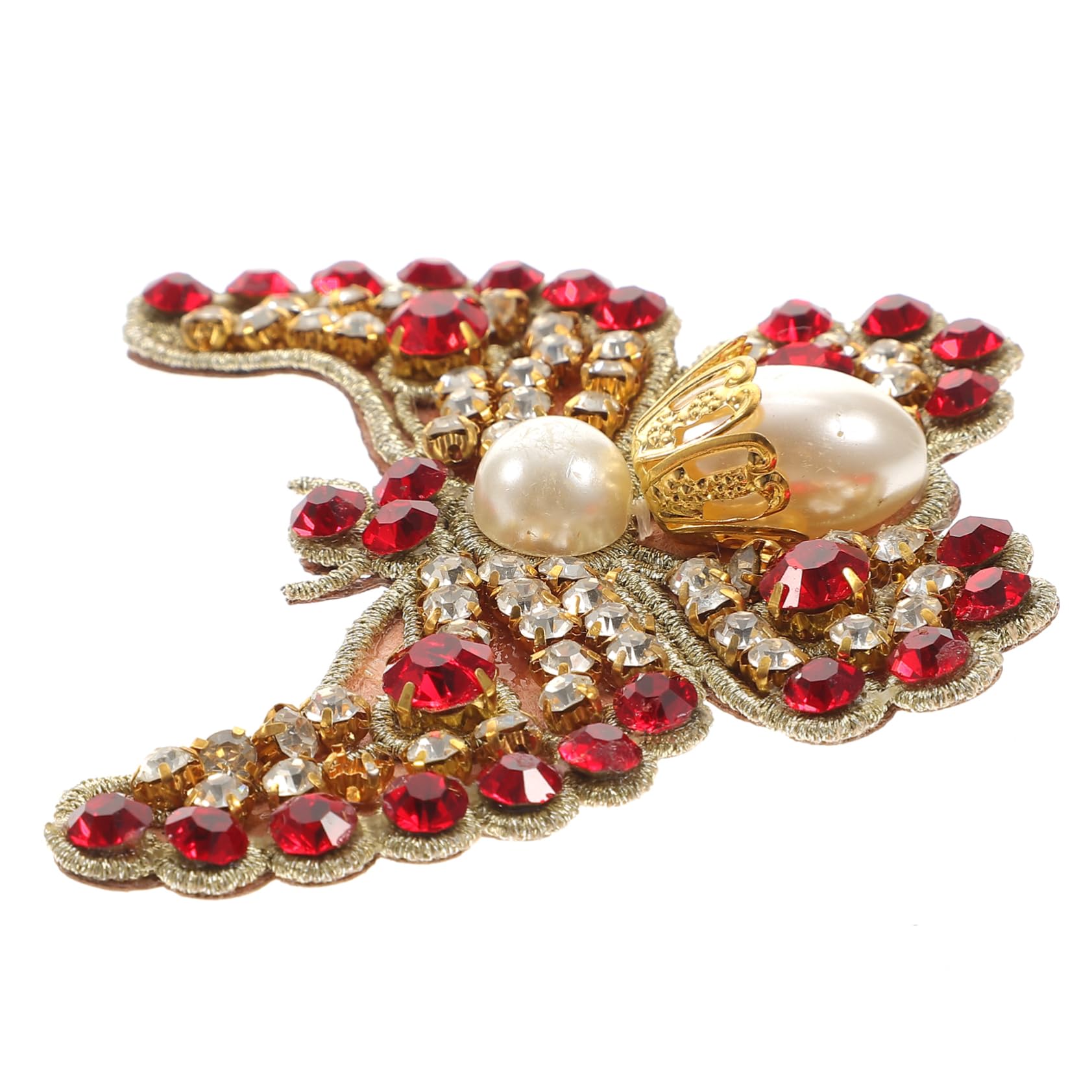 5pezzi Decorative Rhinestone Butterfly Patch Toppe Termoadesive Per Scarpe e Abbigliamento Applique Per Matrimonio e Decorazioni Fashion