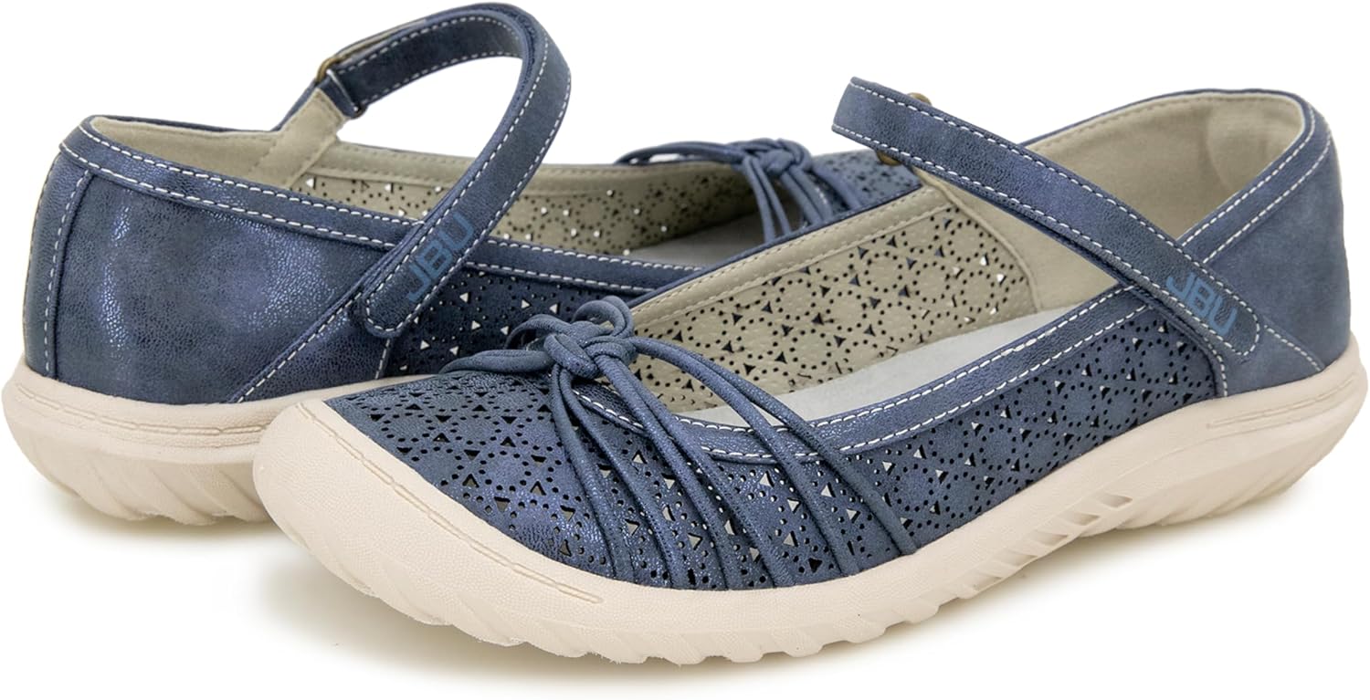 JBU Ramy Women's Comfort Casual Classic Mary Jane Flats Fashion Shoes - Image 9