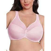 Underwire Bras for Big Buster Women Full Coverage Minimizer Cross Back Non-Padded Plus Size Bra