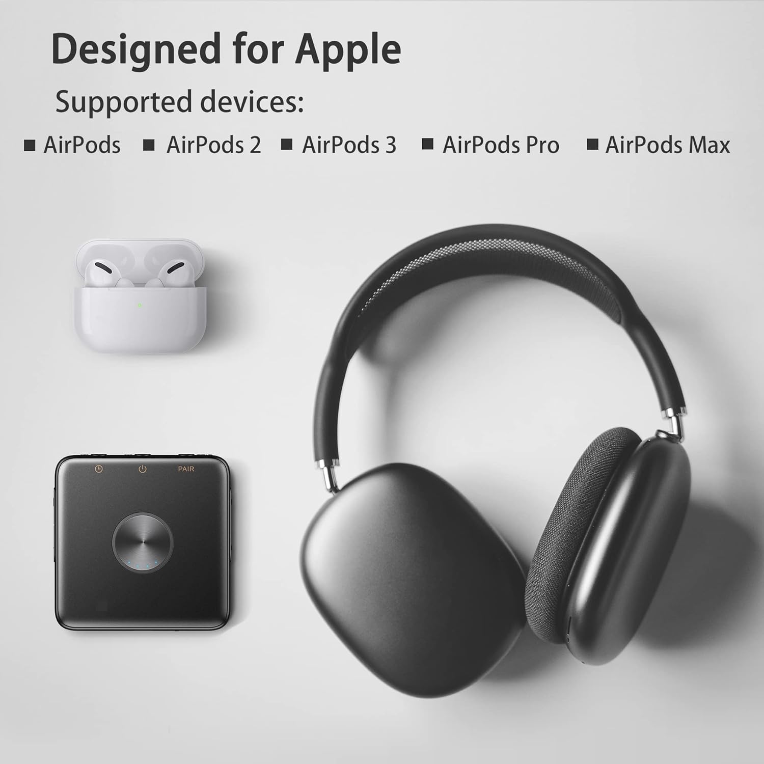 Kipcush E1 designed for Apple AirPods, AirPods 2, AirPods 3, AirPods Pro, and AirPods Max