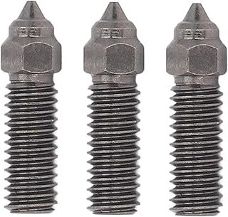 High Nozzle Set 3D Hardened Steel 3D Printer Nozzles 450°C Temperature Resistance Fast Heating 3pcs M6 Thread 1.75mm Filament for Printing Projects (1.75/0.6mm)