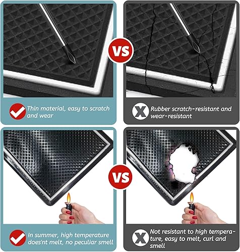 Miniatura 7 de SHAOHAO Alfombrillas con ranura para puerta de auto Hyundai Santa Cruz 2023 2024, accesorios para Hyundai Santa Cruz 2023 2024, almohadilla de