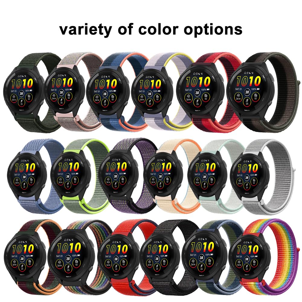 Cinturino in Nylon per Garmin Forerunner 255 55 245/Vivoactive 4 3/Venu 2 Plus/Venu Sq 2 accessori intelligenti cinturino di ricambio  1511