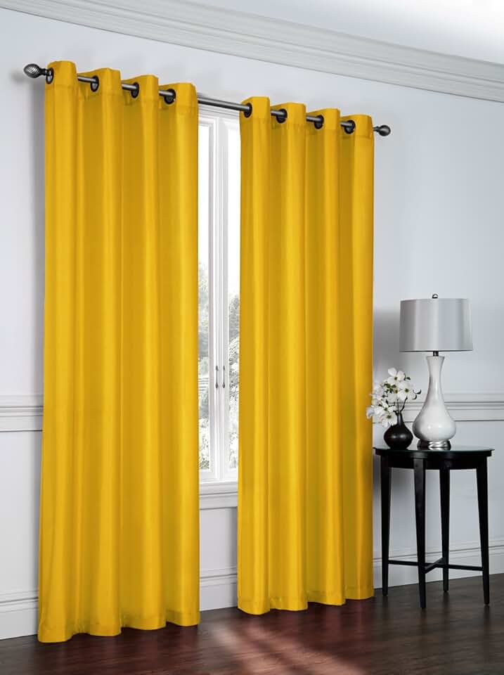 mustard yellow curtains