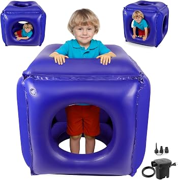 Drill Hole Box Sensory Chair for Kids, Cuddle Sensory Box -2026 Reinforced Calming Vestibular Toy with Deep Pressure,Hug Box for Kids Helps with Sensory Integration, Supports Sensory Development