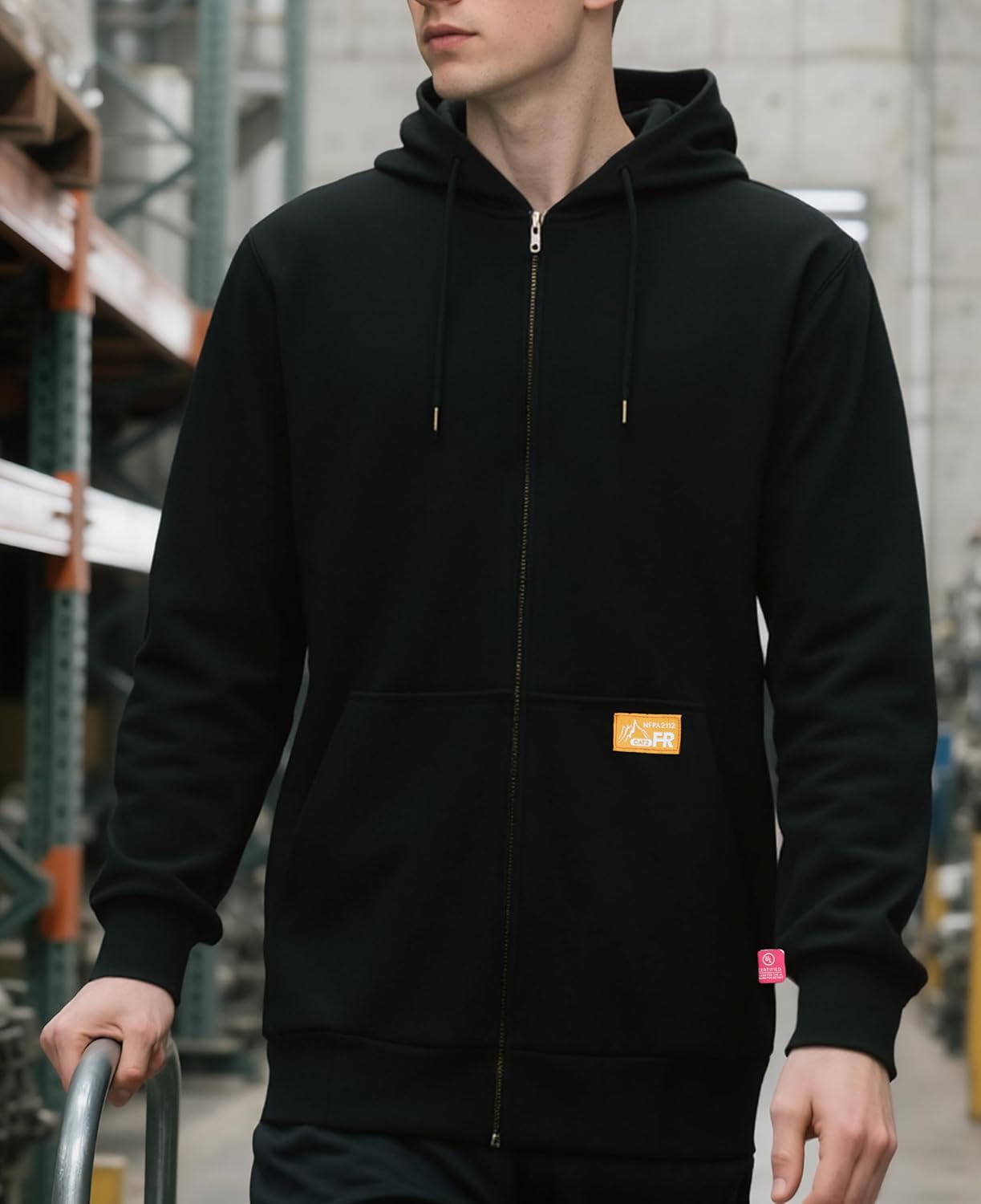 Titicaca FR Hoodie FR Sweatshirt Zipper Front Lightweight 7.5oz 100% Cotton Pre-Washed Hooded Shirt - Image 3