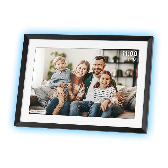 Kruger&Matz Cyfrowa Ramka na Zdjęcia z Podświetleniem FRAMEO 1280 x 800 px 10,1″ Wi-Fi MicroSD Odtwarzanie Klipów Wideo Timer Pogoda KM1103