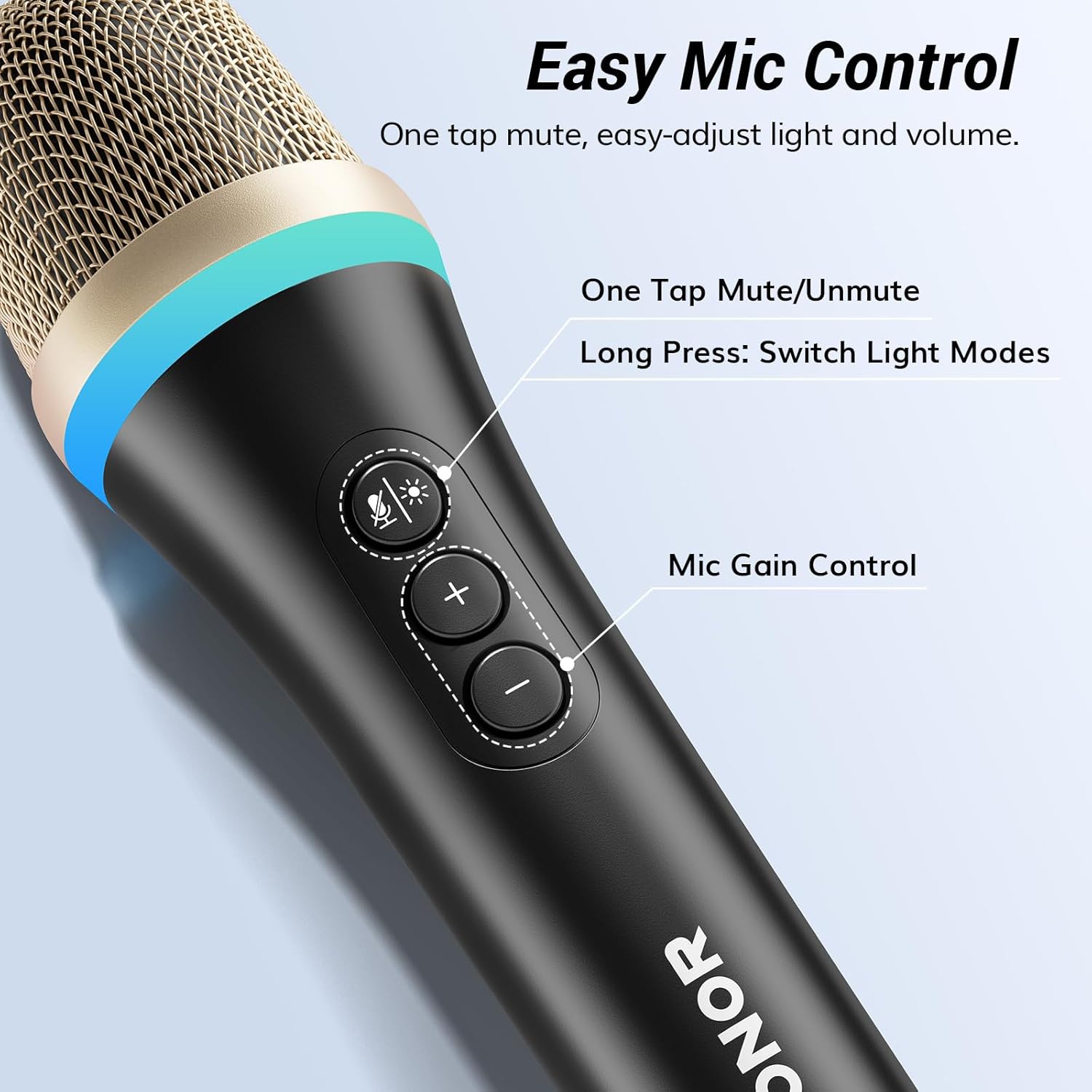 TONOR USB Dynamic Microphone for Podcast Gaming Mic with RGB for Recording, Live Streaming, YouTube, Singing, Studio, Tiktok Microfono with Quick Mute& Boom Arm Compatible with PC/Cellphone TypeC