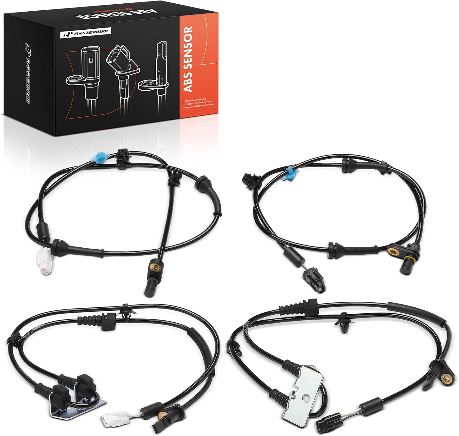 A-Premium 4PCS Front & Rear ABS Wheel Speed Sensor Compatible with Suzuki Models - SX4 2007 2008 2009 2010 2011
