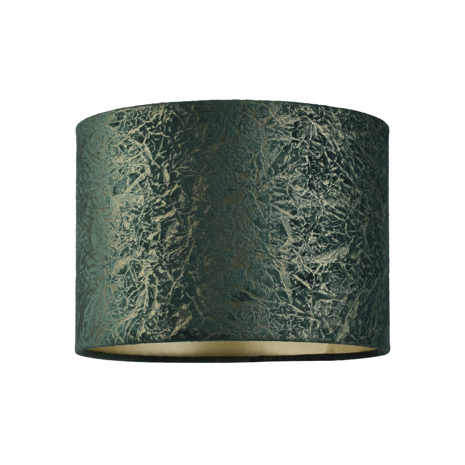 Contemporary Emerald Forest Green Soft Velvet 12 Lamp Shade With Copper Ring